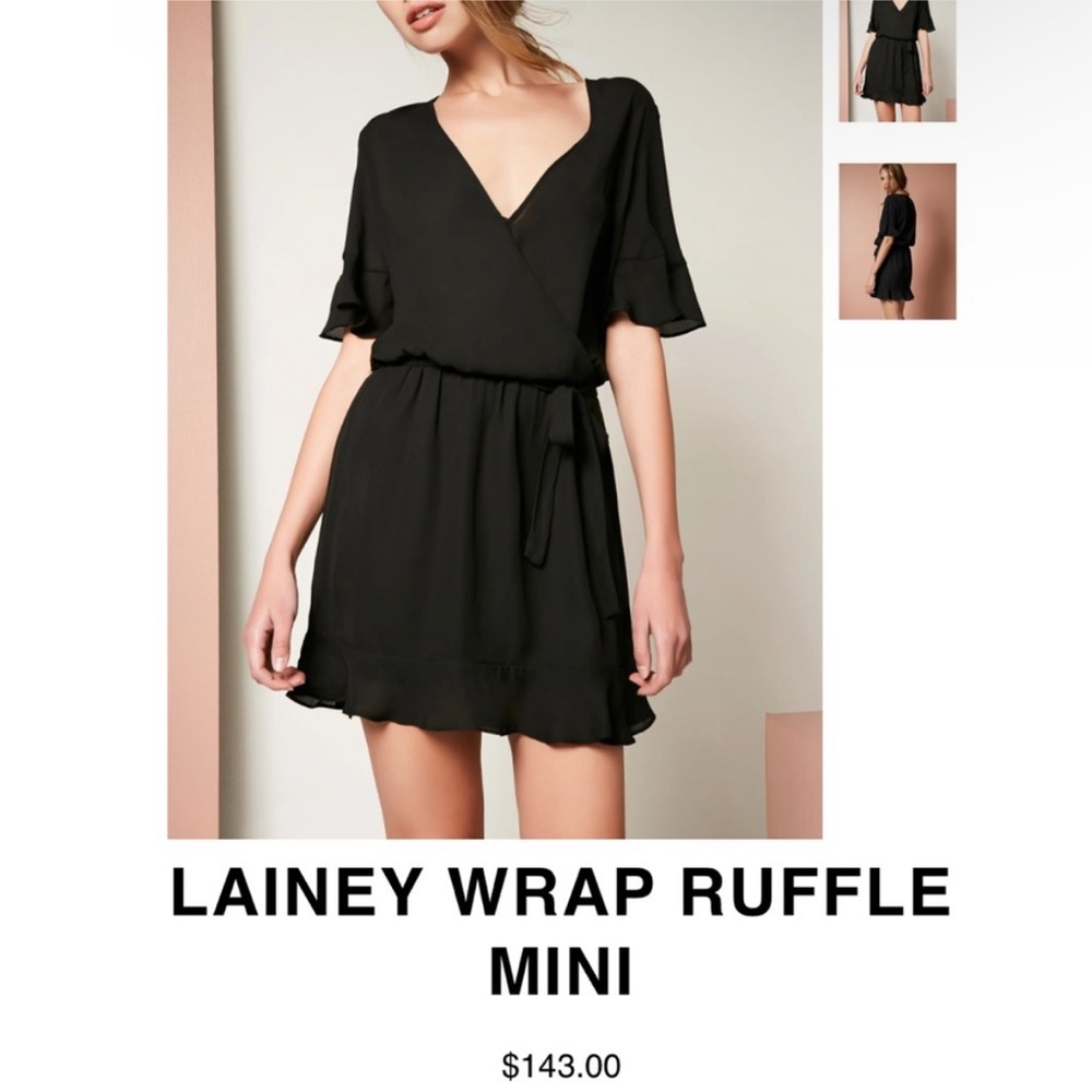 Three Eighty Two LAINEY WRAP RUFFLE MINI
